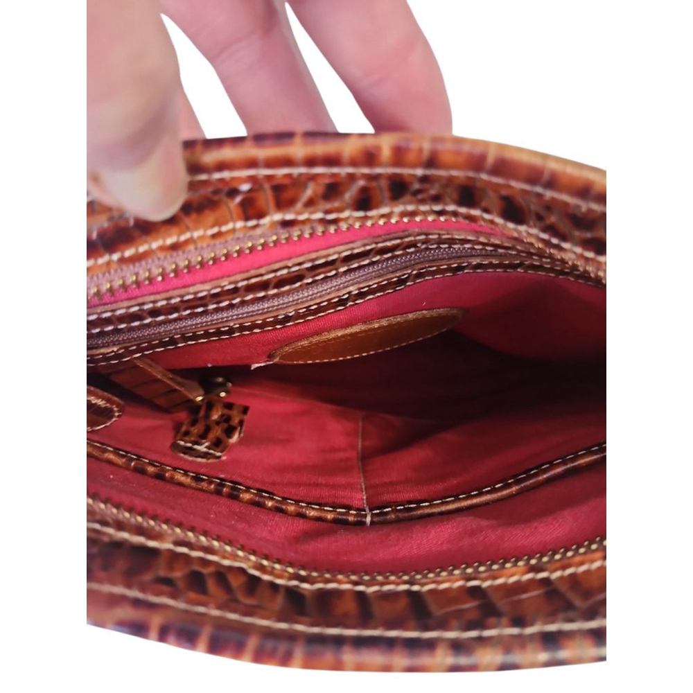 Brahmin Brown & Beige Woven Crossbody Bag - Picture 9 of 11